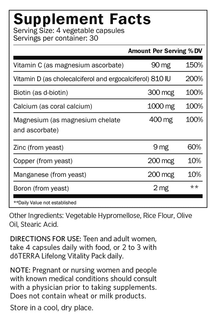 doTERRA Bone Nutrient Lifetime Complex